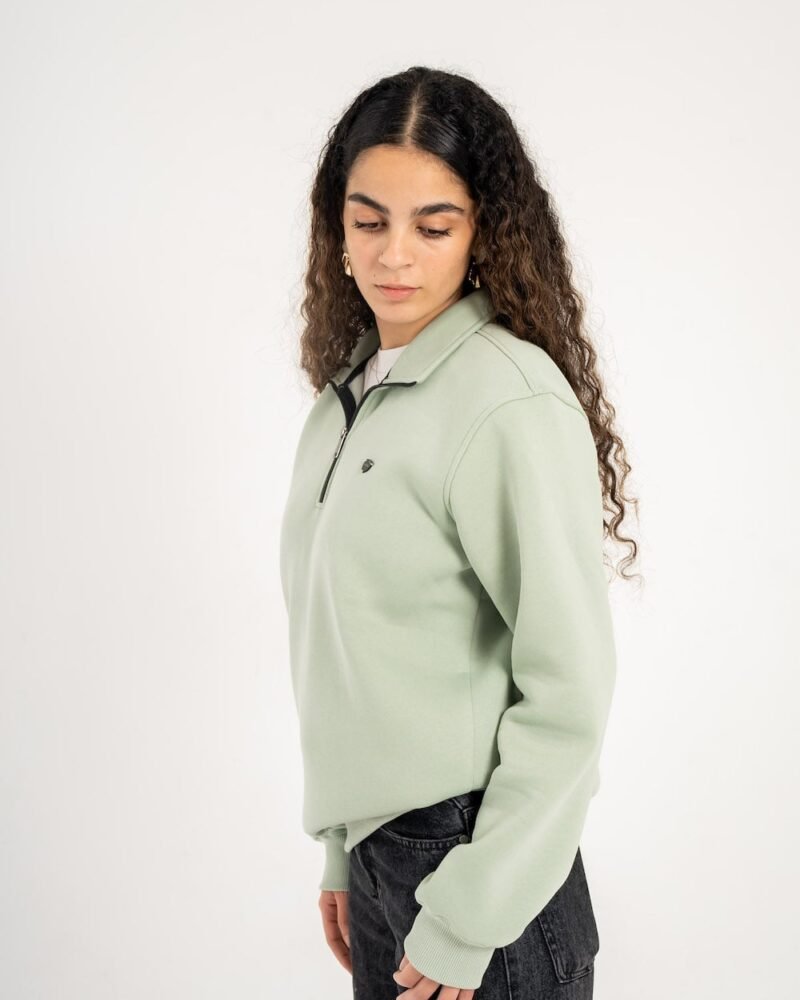 "Core Unisex Quarter-Zip – Sage Green"