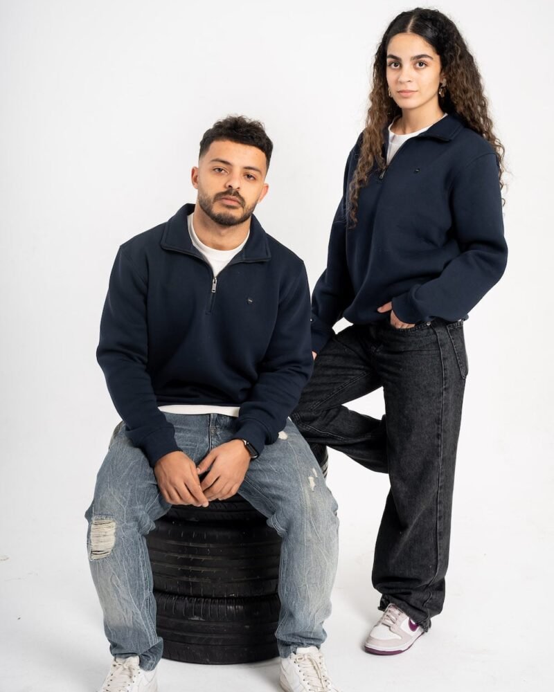 "Core Unisex Quarter-Zip – Navy"